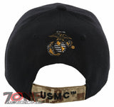 USMC SEMPER FI ONCE A MARINE ALWAYS A MARINE CORPS CAP HAT BLACK CAMO