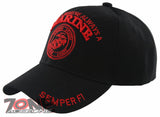 NEW! US MARINE CORPS USMC ONCE A MARINE ALWAYS A MARINE CAP HAT BLACK