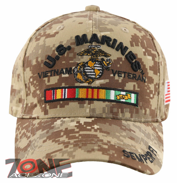 NEW! US MARINE CORPS VETERAN SEMPER FI USMC CAP HAT CAMO