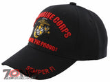 NEW! US MARINE CORPS USMC SEMPER FI CAP HAT ALL BLACK