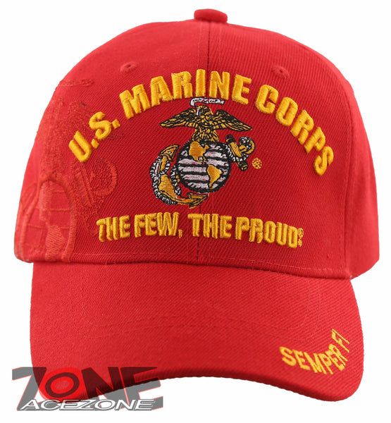 NEW! US MARINE CORPS USMC SEMPER FI CAP HAT RED