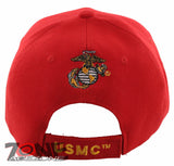 NEW! US MARINE CORPS USMC SEMPER FI CAP HAT RED
