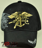 NEW! US NAVY SEAL W/GOLD YARN CAP HAT BLACK