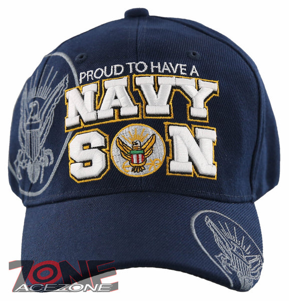 NEW! US NAVY PROUD TO HAVE A NAVY SON CAP HAT NAVY