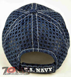 NW! US NAVY EAGLE SHIP CAP HAT MESH NAVY