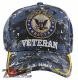 NEW! US NAVY VETERAN SIDE LINE CAP HAT CAMO