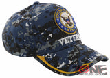 NEW! US NAVY VETERAN SIDE LINE CAP HAT CAMO