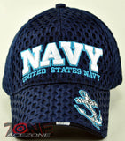 NEW! ALL MESH US NAVY USN CAP HAT N1 NAVY