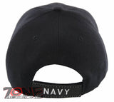 NEW! US NAVY VETERAN ROUND SHADOW CAP HAT BLACK