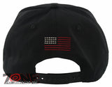 NEW! FLAT BILL USA FLAG SNAPBACK CAP HAT BLACK