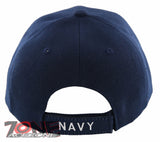 NEW! US NAVY VETERAN ROUND SHADOW CAP HAT NAVY