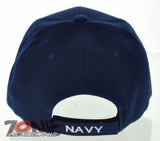 NEW! US NAVY VETERAN SIDE SHADOW CAP HAT NAVY