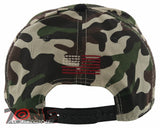 NEW! FLAT BILL USA FLAG SNAPBACK CAP HAT GREEN CAMO