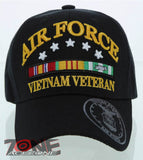 NEW! US AIR FORCE USAF VIETNAM VETERAN SHADOW CAP HAT BLACK