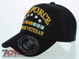 NEW! US AIR FORCE USAF VIETNAM VETERAN SHADOW CAP HAT BLACK