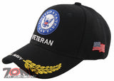 NEW! US NAVY ROUND VETERAN LEAF SHADOW CAP HAT BLACK