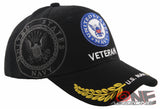 NEW! US NAVY ROUND VETERAN LEAF SHADOW CAP HAT BLACK