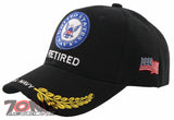 NEW! US NAVY ROUND RETIRED LEAF SHADOW CAP HAT BLACK