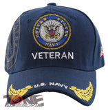 NEW! US NAVY CIRCLE VETERAN LEAF SHADOW CAP HAT NAVY