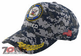 NEW! US NAVY CIRCLE RETIRED LEAF SHADOW CAP HAT CAMO