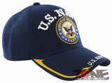 NEW! US NAVY USN BIG ROUND SIDE LINE CAP HAT NAVY