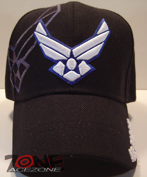 WHOLESALE NEW! US AIR FORCE CAP HAT USAF BLACK