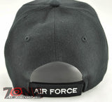 NEW! GLITTER US AIR FORCE CAP HAT USAF WING BLACK