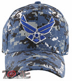 NEW! US AIR FORCE BALL CAP HAT USAF DIGITAL NAVY CAMO