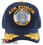 US AIR FORCE BIG VISOR LEAF BALL CAP HAT NAVY