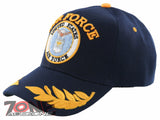 US AIR FORCE BIG VISOR LEAF BALL CAP HAT NAVY