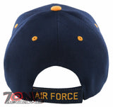US AIR FORCE BIG VISOR LEAF BALL CAP HAT NAVY