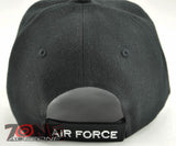 NEW! ROUND GLITTER US AIR FORCE CAP HAT USAF BLACK