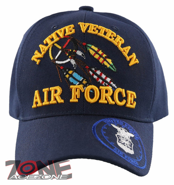 NEW! USAF NATIVE VETERAN AMERICAN US AIR FORCE VETERAN CAP HAT NAVY