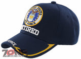 NEW! USAF AIR FORCE RETIRED SIDE LINE BALL CAP HAT NAVY