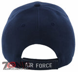 NEW! USAF AIR FORCE RETIRED SIDE LINE BALL CAP HAT NAVY