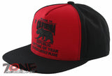 NEW! FLAT BILL CALIFORNIA REPUBLIC BEAR SNAPBACK CAP HAT RED