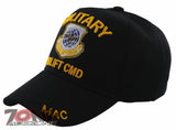 NEW! USAF AIR FORCE MILITARY AIRLIFT COMMAND MAC BALL CAP HAT BLACK