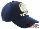 NEW! USAF AIR FORCE VETERAN SIDE ROUND SHADOW BALL CAP HAT NAVY