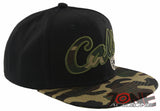 NEW! FLAT BILL CALIFORNIA CALI BEAR SNAPBACK CAP HAT GREEN CAMO