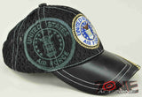 MESH W/LEATHER US AIR FORCE CAP HAT ROUND CAMO BLACK
