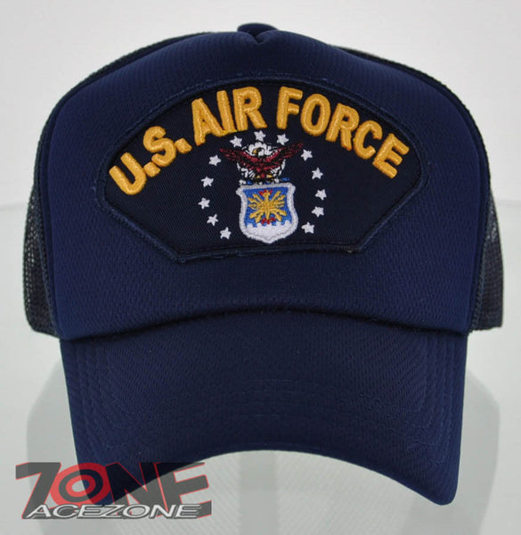 NEW! MESH US AIR FORCE BALL CAP HAT NAVY