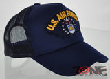 NEW! MESH US AIR FORCE BALL CAP HAT NAVY