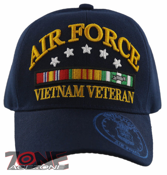 NEW! USAF AIR FORCE VIETNAM VETERAN BALL CAP HAT NAVY