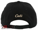 NEW! FLAT BILL CALIFORNIA CALI BEAR SNAPBACK CAP HAT FLOWER BLACK