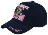 NEW! US NAVY MOM ANCHOR ROUND USN BALL CAP HAT NAVY