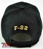 NEW! US AIR FORCE F-22 RAPTOR CAP HAT BLACK