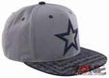 NEW! FLAT BILL DALLAS TEXAS STAR SNAPBACK CAP HAT GRAY