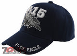 NEW! US MILITARY AIRCRAFT F-15 EAGLE CAP HAT NAVY