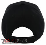 NEW! US MILITARY AIRCRAFT F-35 LIGHTENING II CAP HAT BLACK