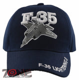 NEW! US MILITARY AIRCRAFT F-35 LIGHTENING II CAP HAT NAVY